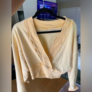 Free people yellow sweater. Size small.